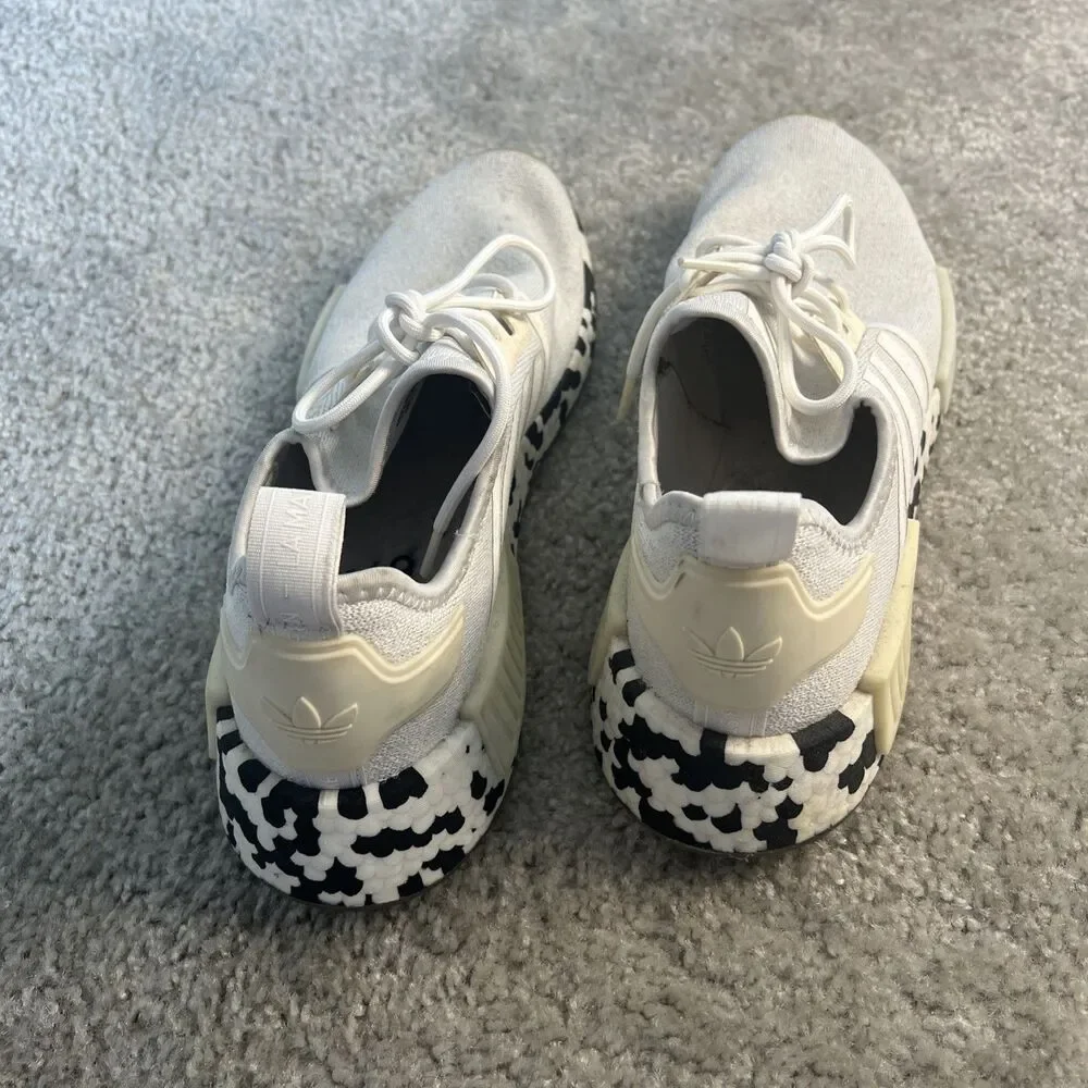 Men’s Adidas NMD R1 “Speckled Camo” Size-10.5 White Black RUNNING shoes (GZ4307)